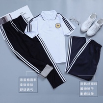 Summer middle school student uniform suit single product Korean version of loose short-sleeved student uniform graduation male and female class uniform school uniform pants