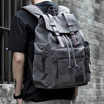 Shoulder Bag Mens retro trend canvas bag simple leisure travel bag student school bag computer backpack fashion Mens bag