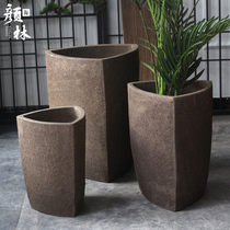 Triangular column flowerpot prismatic pottery pot thin and tall planted flowerpot three-sided flowerpot geometric flowerpot personality new