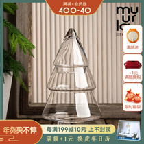 Finland muurla glass Christmas tree storage can candlestick New Year decoration Christmas creative gift storage