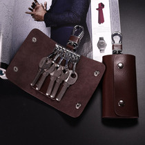Guangzhou manufacturer genuine leather cow leather male and female household key bag waist hanging lock spoon bag custom logo gift