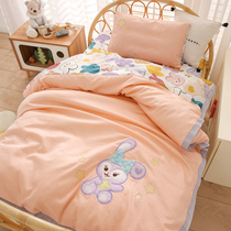 Class A 60S long-staple cotton kindergarten kit baby special bed sheet quilt cover six-piece set childrens nap kit
