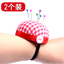 (2pcs)Pin bag Wrist cross stitch needle bandage manual diy pin ball pin needle bead needle bag