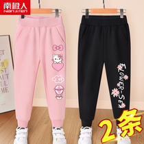 Antarctic girl pants Spring and Autumn wear childrens foreign loose sports trousers big childrens clothing autumn leggings tide