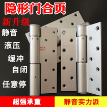 Top-solid invisible door hinge automatic door closing behind closed door camera buffer invisible hydraulic damping spring hinge self-closing hinge