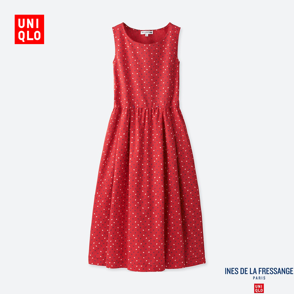 女装 IDLF麻混纺A字型连衣裙(无袖) 405565 优衣库UNIQLO