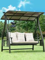 Swing Outdoor Rocking Chair outdoor three-person hanging chair solar aluminum alloy balcony garden home leisure courtyard swing