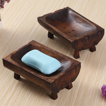 Thai crafts handmade solid wood soap box Solid wood drain soap box without lid home shelf