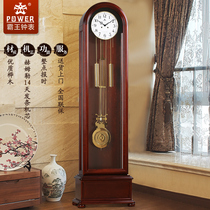 Bawang solid wood mechanical standing clock living room luxury atmospheric floor clock European style retro timekeeping clock Chinese old man clock