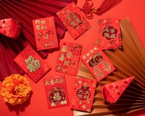 2021 red envelope traditional big good luck good health personality General ox year