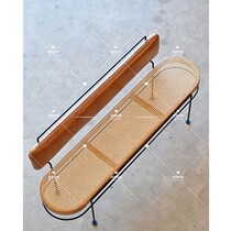 Designer creative Nordic Wood vine long bench now simple shoe stool light luxury restaurant with backrest stool