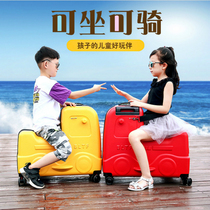 Childrens suitcase can be mounted boy baby female cartoon travel universal wheel boarding machine childrens trolley case