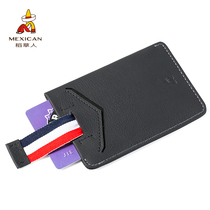 Mexican Scalaman Cardbag Men Ultra Slim Genuine Leather Multi-Position Small Card Clip Male Style Wallet Credit Card Brief