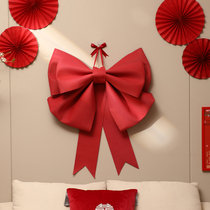 ins bow pendant Net red wedding room arrangement set men and womens bedroom wedding living room decoration wedding car pull flower