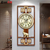 Light luxury modern wall clock living room home fashion silent clock New Chinese creative clock wall hanging watch quartz clock