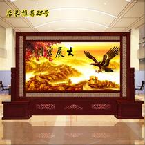 Chinese solid wood unit Company office hall entrance door stair screen partition entrance Hotel living room seat screen