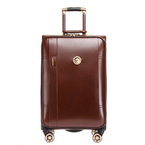 Paul Leather Case Pull Rod Box Male Cortex Business Password Suitcase Woman 24 Inch Universal Wheel Travel Boarding Case 20