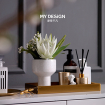 Modern Marble High Foot Vase Flower Art Pendulum Decent Board House Sales House Toilet Countertop Incense Decoration Furnishing