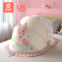 Baby mosquito net cover foldable newborn childrens mosquito cover household yurt infant full cover summer Class A