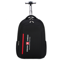 American backpack mens backpack computer trend High School male and female students schoolbag burden reduction spine trolley bag