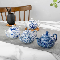 Meichiro pure handmade blue and white teapot ceramic tea set hand-painted underglaze antique bubble teapot single pot kung fu tea