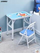 Home Children folding table and chair Children writing desk Girl boy room desk 3 a 6-year-old study desk Bedroom