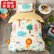 Kindergarten quilt three-piece cotton childrens bed bedding baby nap special bed with core six-piece set