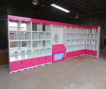 Custom-made paint cosmetics display cabinet beauty salon product display cabinet high-grade exhibition hall shelves wooden Chinese medicine cabinet