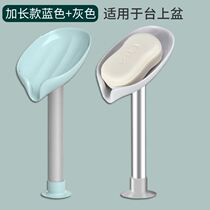 Soap box soap shelf Drain-free perforated household bathroom bathroom vertical creative suction cup wall-mounted soap stand