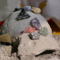 Natural ore archaeological excavation toy blind box moon exploration Crystal colorful gem set treasure children gift