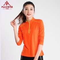 Pastore quick-drying clothes Womens long-sleeved breathable stretch sports square dance quick-drying t-shirt mens hiking outdoor short-sleeved