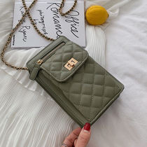 Advanced Sense Ocean Packets Bag women 2022 New Korean version Slanted Satchel Fashion 100 Hitch Mobile Phone Bag Rhombus CHAIN BAG