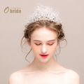 Oberley crown headdress handmade crystal hair ornament bride Xianqi Sen wedding Korean XianMei accessories