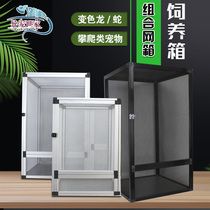 Crate creeper green hyenas ciliary horn chameleon feeding box high box Parrot Bird pet feeding box reptile cage reptile cage