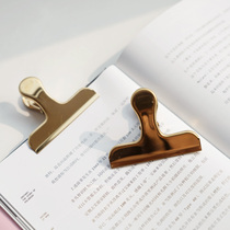 Jinyi stationery vintage brass long tail clip Medium metal glossy texture iron clip Copper polished office folder Cute hand account ticket clip Creative stationery dovetail clip