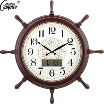 Kangba clock rudder wall clock silent clock living room decoration fashion creative hanging table bedroom wall decoration quartz clock