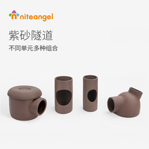 Niteangel Aite hamster purple sand tunnel room summer cooling supplies Golden silk bear ceramic combination channel
