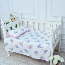 Crib sheets Cotton Four Seasons childrens bed non-fluorescent baby kindergarten pad set peas blanket autumn and winter