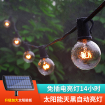 Solar light string outdoor waterproof string lights tree lights decorative lights color lights flashing lights balcony layout courtyard wedding hanging lights