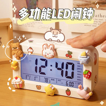 2021 new electronic alarm clock powerful wake-up artifact student special smart girl children desktop clock get up