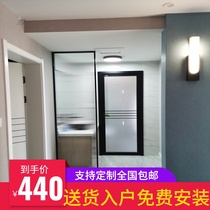 Light transmission barrier shopping mall Net red adjustable tea color shoe store into the house light luxury gathering rich tempered bathroom screen cover