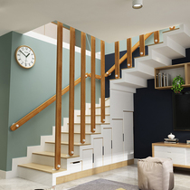  Nordic solid wood stair handrail Household railing Balcony guardrail Childrens safety fence Household simple modern indoor