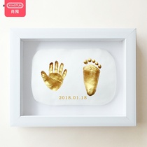 Baby hand and foot print mud tire wool suit child footprint commemorative hand foot ink film Baby family