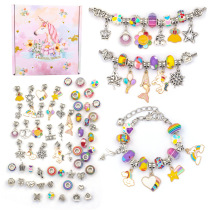 Foreign trade export color crystal beaded bracelet matching toy diy childrens jewelry princess girl gift box