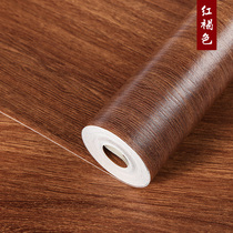 Retro new Chinese style 3D antique wood grain wallpaper simulation raw wood color Wood Wood imitation living room waterproof background wall wallpaper