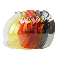 Motorcycle helmet retro helmet Halley half helmet bubble mirror three-button safety windproof lens with bracket set