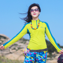 Outdoor quick-drying clothes Womens summer sports sunscreen clothes Moisture wicking breathable elastic short-sleeved T-shirt Quick-drying clothes Long-sleeved