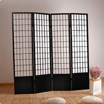Solid Wood Japanese screen folding mobile bedroom blocking home living room bedroom partition live broadcast simple Photography