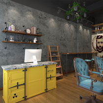 Cement wall paper self-adhesive clothing store wallpaper self-adhesive retro Nordic gray barber shop Internet cafe Industrial style office