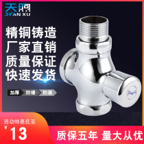 All copper body hand-press flush valve delay self-closing toilet urinal squatting pan stool flush valve switch